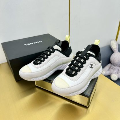Chanel classic beige and black mix and match fashion casual dad shoes for men and women - Image 4