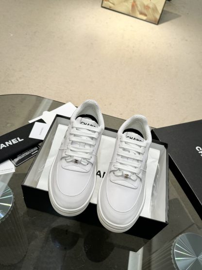 Chanel classic design white mix and match casual sneakers - Image 2
