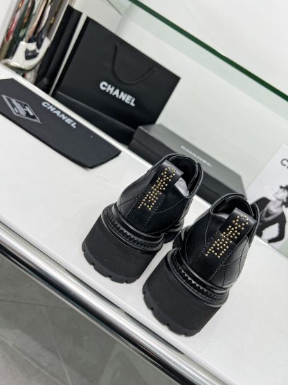 Chanel autumn and winter new black versatile leather loafers - Image 3