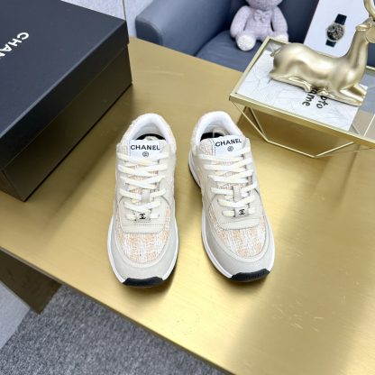Chanel apricot orange mix classic fashion casual sneakers - Image 4