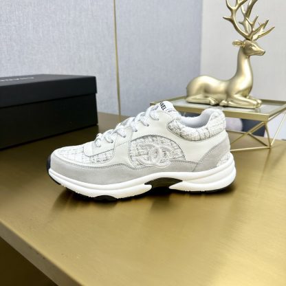 Chanel beige mix classic fashion casual sneakers - Image 3