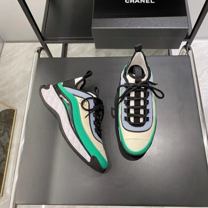 Chanel's latest beautiful green and blue slim casual sports shoes - Image 4