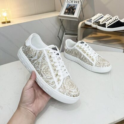 VERSACE new versatile canvas jacquard pattern casual men's shoes - Image 4