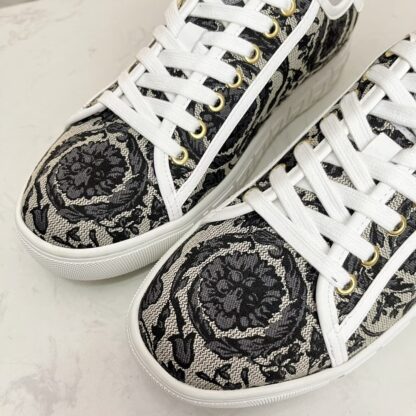 VERSACE new versatile canvas jacquard pattern casual men's shoes - Image 4