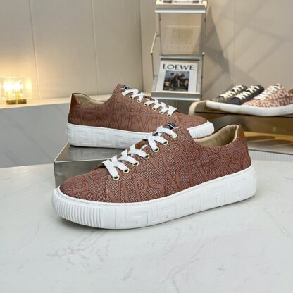 VERSACE new versatile canvas jacquard pattern casual men's shoes - Image 4