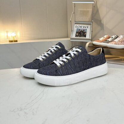 VERSACE new versatile canvas jacquard pattern casual men's shoes - Image 4