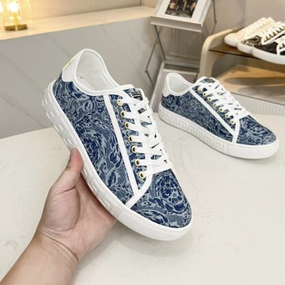 VERSACE new canvas jacquard pattern versatile casual men's shoes - Image 4