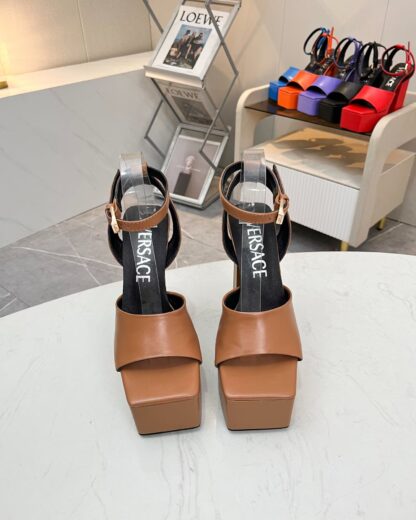 VERSACE SQUARE TOE CHIC HIGH HEELS - Image 4