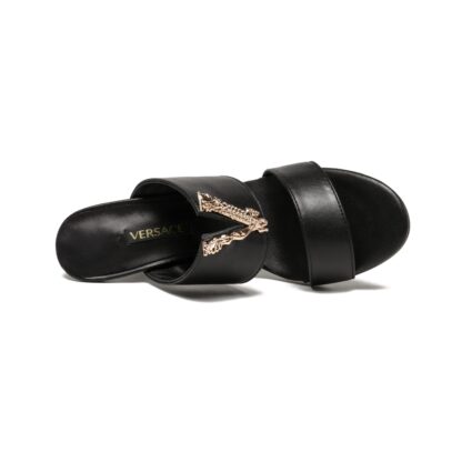 VERSACE Fashion V Buckle High Heels - Image 4