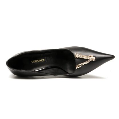 VERSACE Fashion Classic V-Buckle High Heels - Image 4