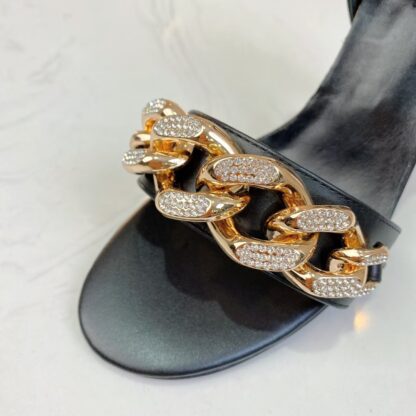 VERSACE Fashion Chain Sandals High Heels - Image 4