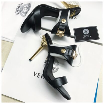 VERSACE stylish temperament one-strap sandals high heels - Image 4
