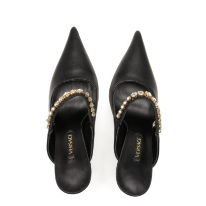 VERSACE rhinestone high heel sandals - Image 4