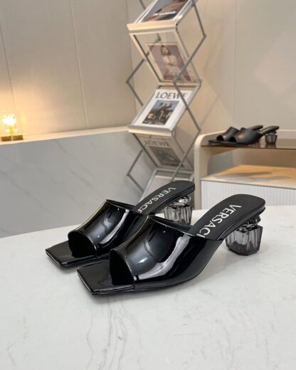 VERSACE new block heel sandals high heels - Image 4