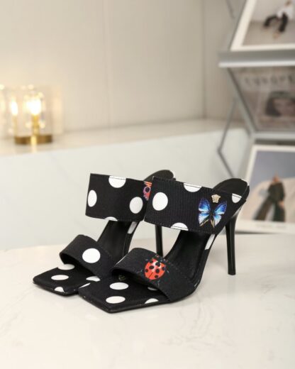 VERSACE New Open Toe High Heel Mules - Image 4