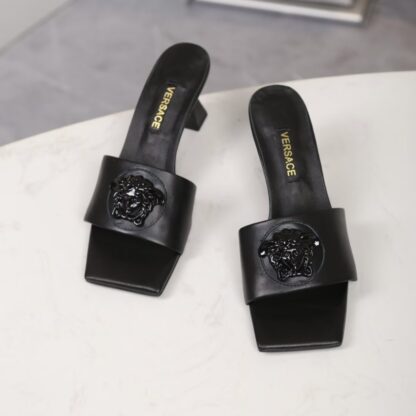 VERSACE New Open Toe High Heel Mules - Image 4