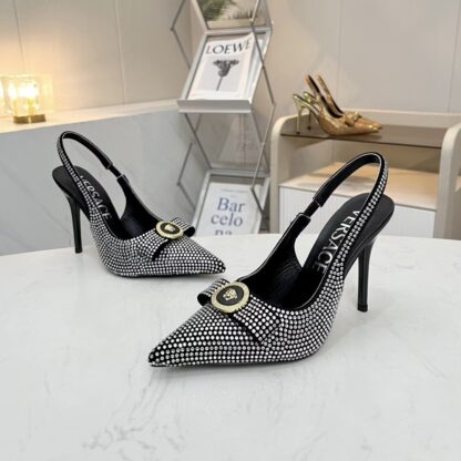 VERSACE new women's diamond high heels - Image 4