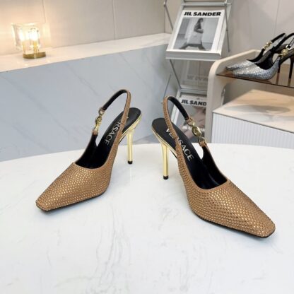 VERSACE new women's rhinestone high heels - Image 4