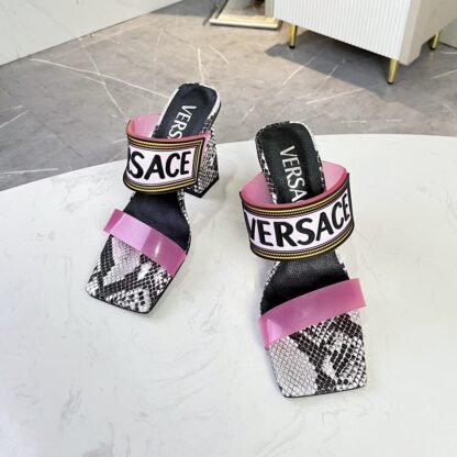 VERSACE new color matching high heel sandals - Image 4