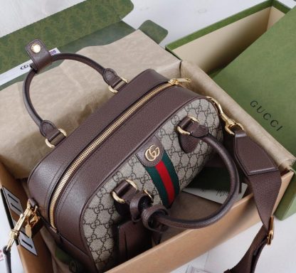 Gucci all-over letter interwoven pattern handbag - Image 4
