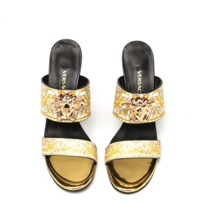 VERSACE New Printed Sandals High Heels - Image 4
