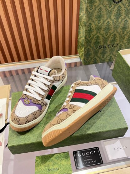 Gucci retro distressed elements, washed retro logo casual shoes on the tongue - Image 4