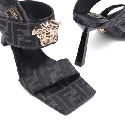 VERSACE fashionable versatile one-strap sandals high heels - Image 4