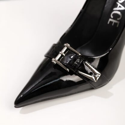 VERSACE new pointed leather high heels - Image 4