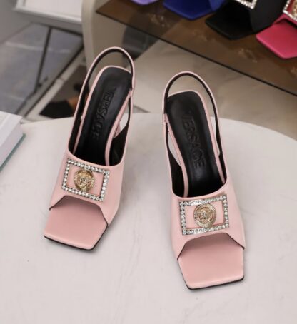 VERSACE silk elegant high heels - Image 4