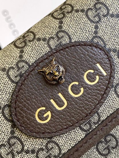 Gucci vintage style canvas woven strap shoulder bag - Image 3