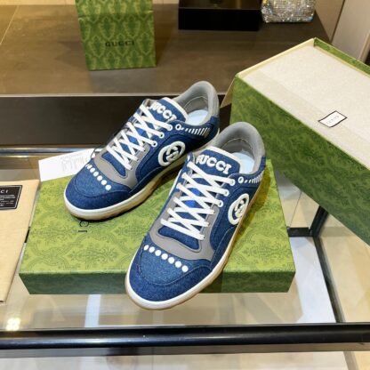 Gucci Early Spring Latest Hot 80 Couples Casual Retro Distressed White Shoes - Image 5