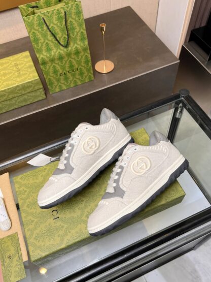 Gucci Early Spring Latest Hot 80 Couples Casual Retro Distressed White Shoes - Image 5