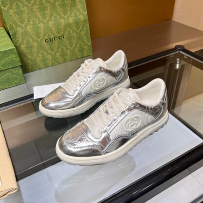 Gucci Early Spring Latest Hot 80 Couples Casual Retro Distressed White Shoes - Image 5