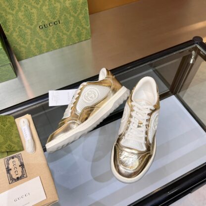 Gucci Early Spring Latest Hot 80 Couples Casual Retro Distressed White Shoes - Image 5