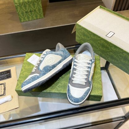 Gucci Early Spring Latest Hot 80 Couples Casual Retro Distressed White Shoes - Image 3