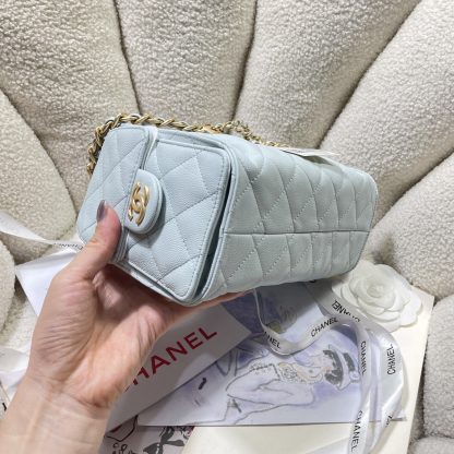 Chanel bag light blue lazy portable handbag - Image 4