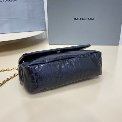 Balenciaga Monaco fluffy bag black and gold mini chain bag - Image 4