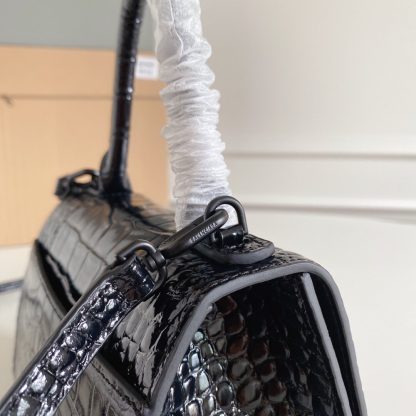 Balenciaga black bag with crocodile pattern - Image 4