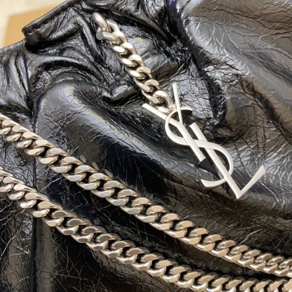 Ysl Mini leather shoulder bag cloud-shaped underarm bag chain bag - Image 4