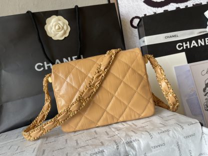 Chanel leather wide shoulder strap shoulder bag - Image 4