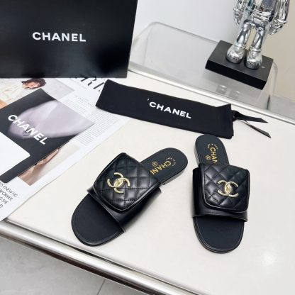 Chanel Early Spring Black Full Retro Slippers - Image 4