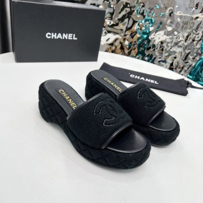 Chanel Early Spring Black Dance Shoes Series Retro European and American New Slippers Heel Height 7cm - Image 4