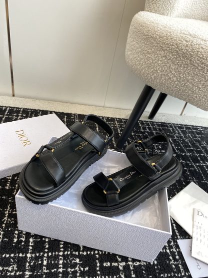 Dior black Velcro slide sandals - Image 4