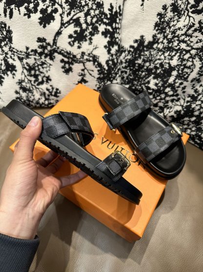 Louis Vuitton Checkered Slides - Image 4