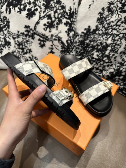 Louis Vuitton Checkered Slides - Image 4
