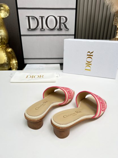 Dior Women's Printed Embroidered High Heel Sandals - Image 4
