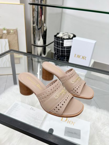 Dior round heel hollow high heel sandals - Image 4