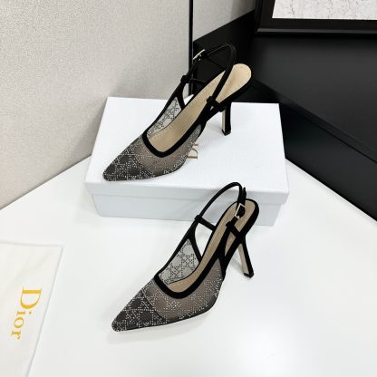 Dior J‘ADIOR woven strap open-back high heels - Image 4