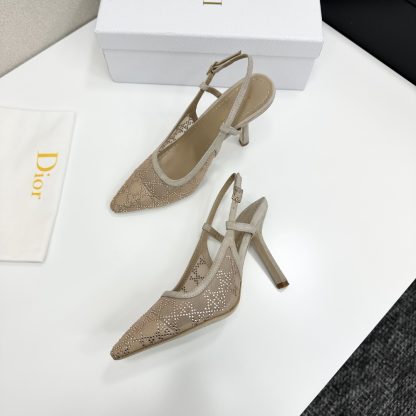 Dior Quake Oblique jacquard embroidered lettering logo high heels - Image 4