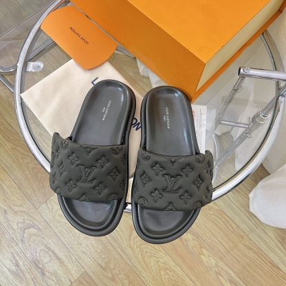 Louis Vuitton Velcro Embossed Slippers - Image 4